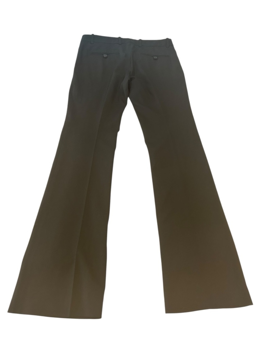 Gucci Black Wool Silk Trouser Pants Flare Italy women’s size IT 40 US 8 Tailored - Picture 7 of 16